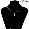 33195 Xuping special light weight brass pendant trendy square gold plated jewelry China factory